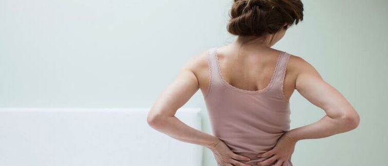 Osteochondrose van de wervelkolom bij een vrouw